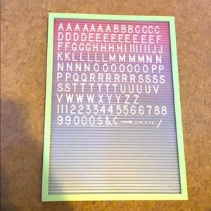 Hanging message board.